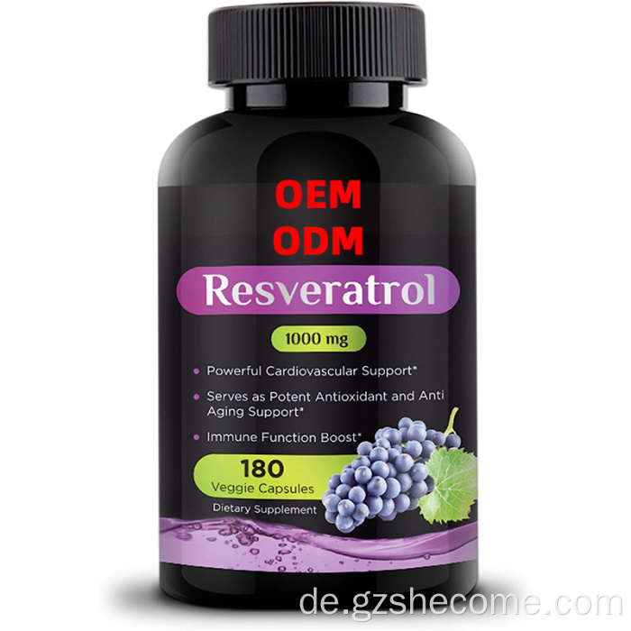 Customisierte kardiovaskuläre Unterstützung Resveratrol -Kapseln